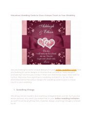 Marvelous Wedding Cards to Give a Unique Touch to Your Wedding