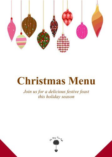 Christmas Menu 2018