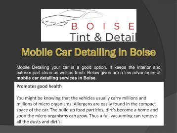 4 Uses of Mobile Car Detailing in Boise