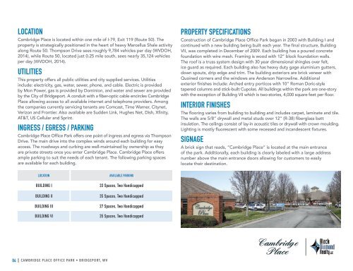 Cambridge Place Marketing Flyer [Four Buildings]