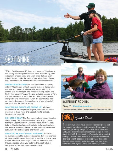 Vilas County Visitor Guide - 2019