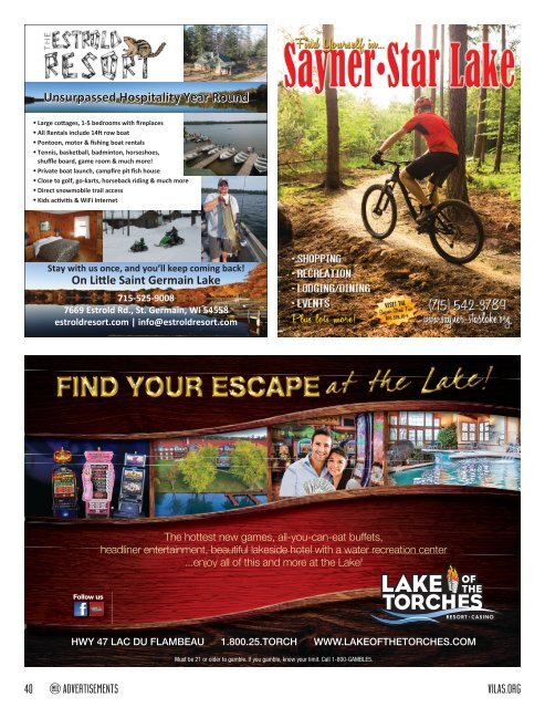 Vilas County Visitor Guide - 2019