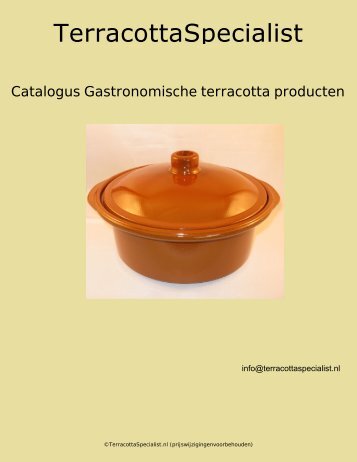 Catalogus TerracottaSpecialist: Gastronomie & BBQ
