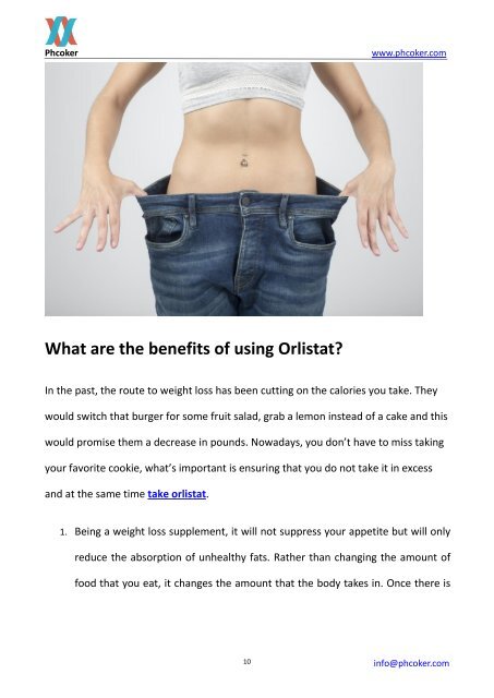 Orlistat dosage, side effect, benefits for weight loss