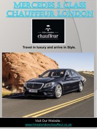 Mercedes S Class Chauffeur London