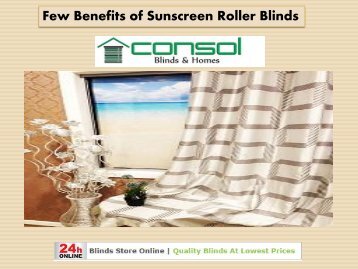 Sunscreen Roller Blinds