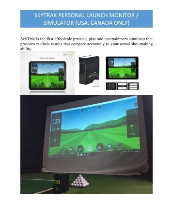 SkyTrak Golf Simulator - is the first affordable best quality home golf simulator