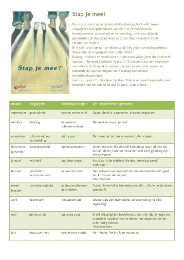Jaarthema: 'Stap je mee'