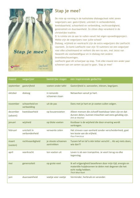 Jaarthema: 'Stap je mee'