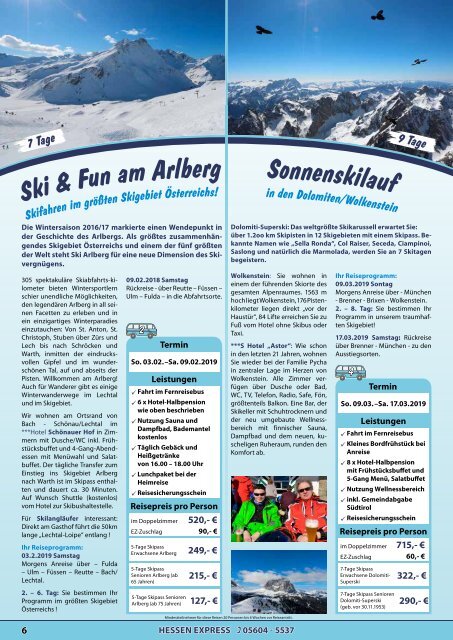 2019 FRITSCHEREISEN und HESSEN-EXPRESS