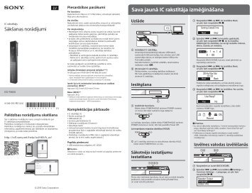 Sony ICD-TX650 - ICD-TX650 Guida di configurazione rapid Lettone