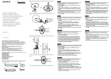 Sony BDV-EF420 - BDV-EF420 Guide d'installation des enceintes TchÃ¨que