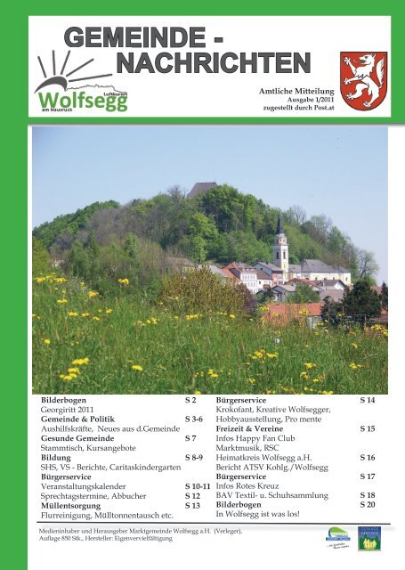 GEMEINDE - NACHRICHTEN - Wolfsegg am Hausruck