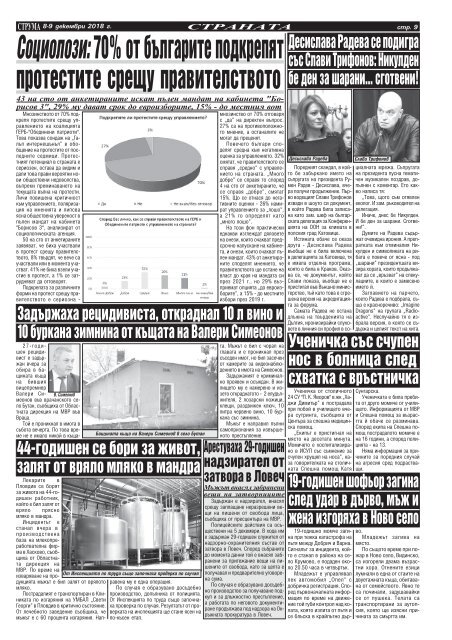 Вестник "Струма", брой 288, 8-9 декември 2018 г., събота-неделя
