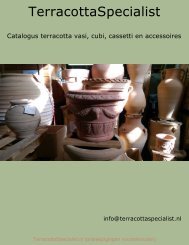 Catalogus van TerracottaSpecialist: vasi, cubi, cassetti en accessoires