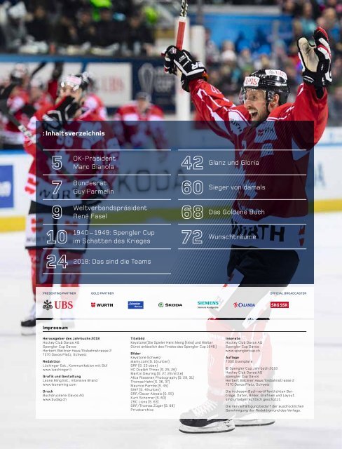 92. Spengler Cup Davos - Jahrbuch 2018 (40-er Jahre)