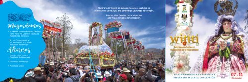 Programa Festividad en Honor a la Virgen Inmculada Concepción 