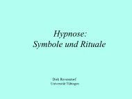 Hypnose: Symbole und Rituale - MEG Tübingen