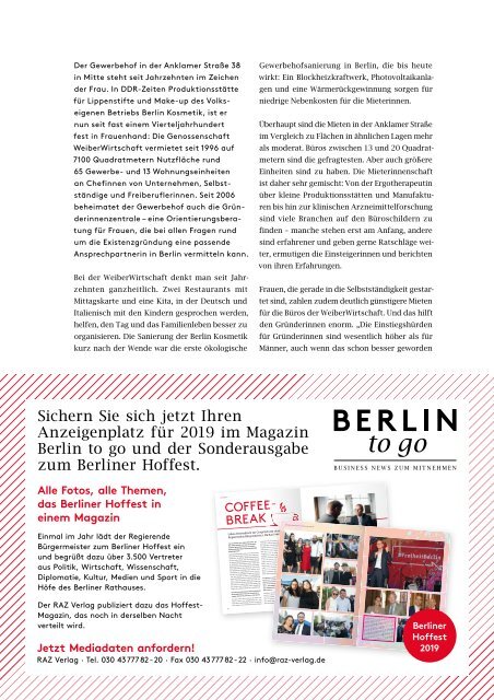 Berlin to go, Ausgabe 4.2018