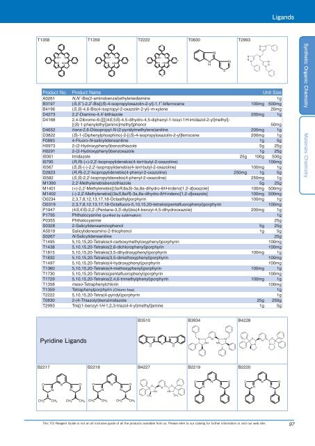 Tokyo Chemical Industries (TCI) Reagents Guide 8th Edition -Synthestic Organic Chemistry,Materials Chemistry_GH