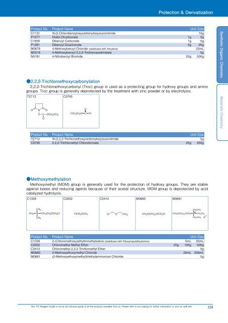 Tokyo Chemical Industries (TCI) Reagents Guide 8th Edition -Synthestic Organic Chemistry,Materials Chemistry_GH