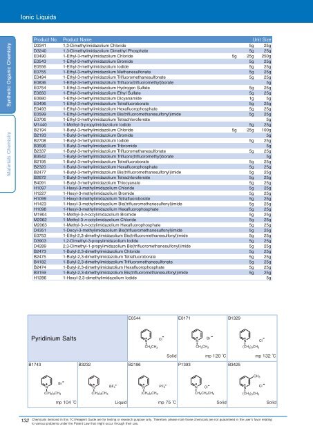 Tokyo Chemical Industries (TCI) Reagents Guide 8th Edition -Synthestic Organic Chemistry,Materials Chemistry_GH