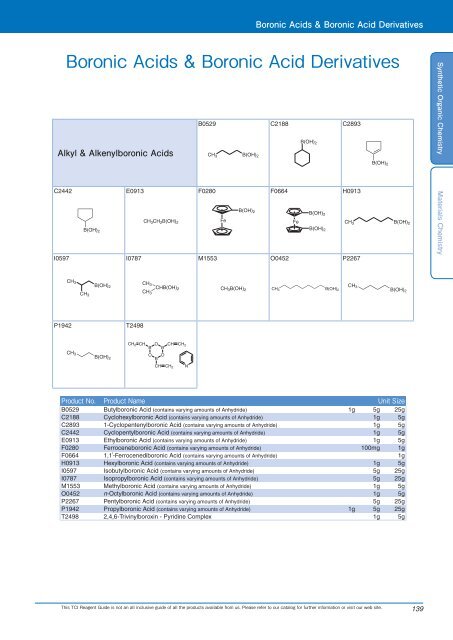 Tokyo Chemical Industries (TCI) Reagents Guide 8th Edition -Synthestic Organic Chemistry,Materials Chemistry_GH