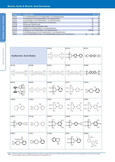 Tokyo Chemical Industries (TCI) Reagents Guide 8th Edition -Synthestic Organic Chemistry,Materials Chemistry_GH