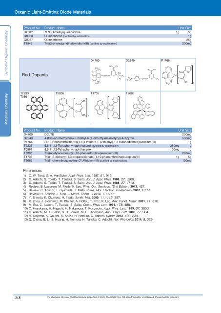 Tokyo Chemical Industries (TCI) Reagents Guide 8th Edition -Synthestic Organic Chemistry,Materials Chemistry_GH