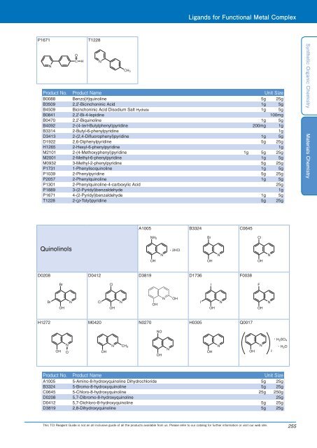 Tokyo Chemical Industries (TCI) Reagents Guide 8th Edition -Synthestic Organic Chemistry,Materials Chemistry_GH