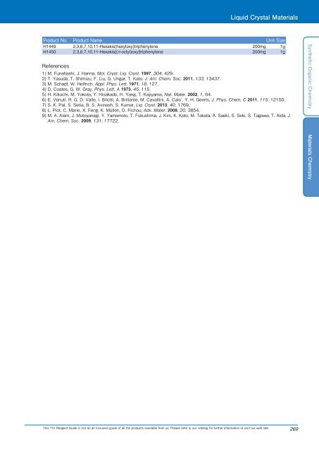 Tokyo Chemical Industries (TCI) Reagents Guide 8th Edition -Synthestic Organic Chemistry,Materials Chemistry_GH