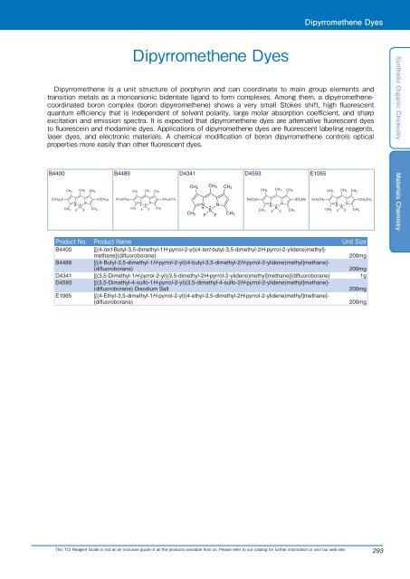 Tokyo Chemical Industries (TCI) Reagents Guide 8th Edition -Synthestic Organic Chemistry,Materials Chemistry_GH