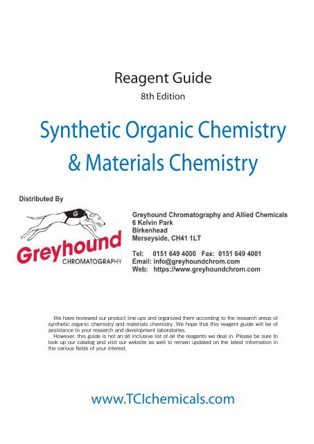 Tokyo Chemical Industries (TCI) Reagents Guide 8th Edition -Synthestic Organic Chemistry,Materials Chemistry_GH