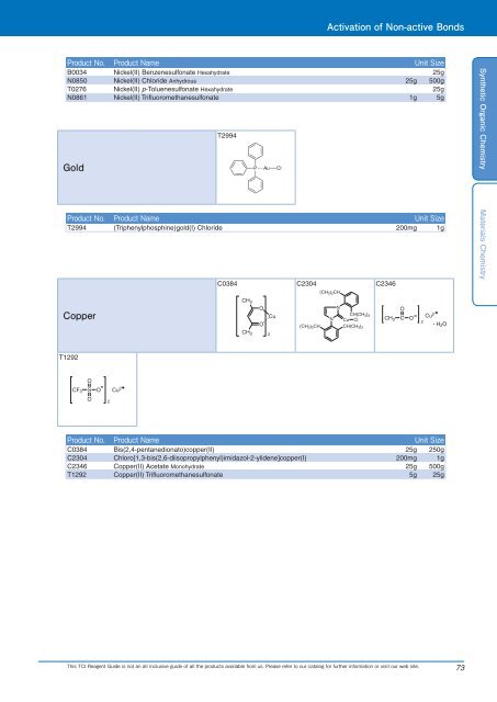 Tokyo Chemical Industries (TCI) Reagents Guide 8th Edition -Synthestic Organic Chemistry,Materials Chemistry_GH