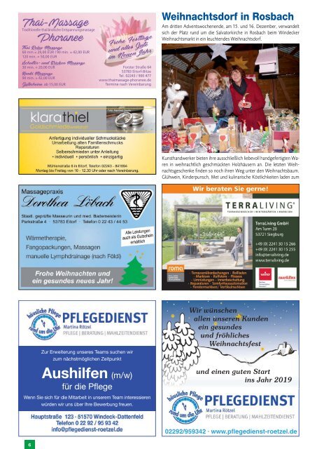 Stadt-Magazin Eitorf, Windeck, Ruppichteroth - Dezember 2018