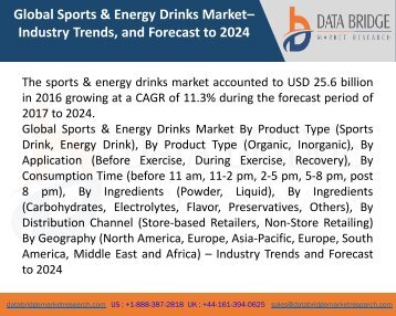 Global Sports & Energy Drinks Market