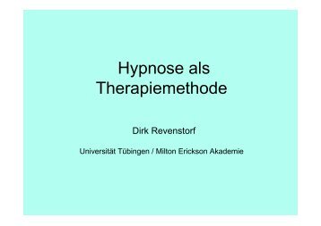 Präsentation Hypnose Methode (2012) - MEG Tübingen