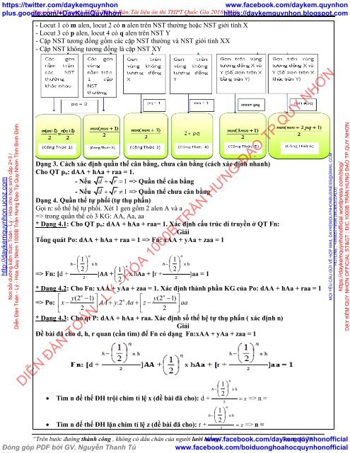 Tóm tắt kiến thức trọng tâm Sinh 12 thi THPTQG 2019, đầy đủ, ngắn gọn, chất lượng