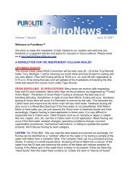 Volume 1; Issue 6 June 16, 2001 Welcome to PuroNews ... - Purolite