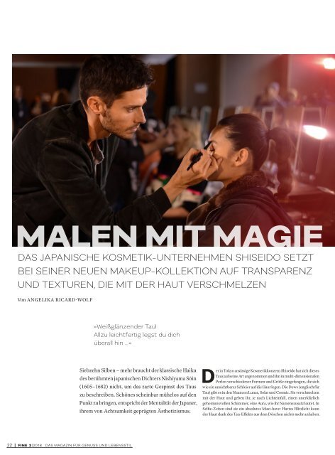 FINE DAS MAGAZIN FÜR GENUSS UND LEBENSSTIL