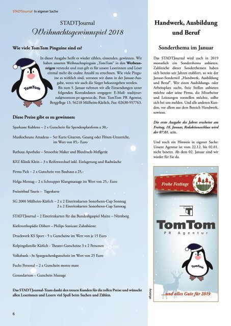 STADTJournal Ausgabe Dezember