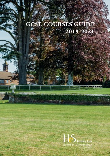 GCSE Courses Guide 2019-21