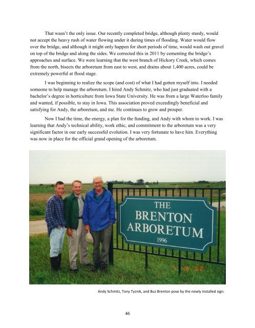 The Brenton Arboretum: A Personal Story