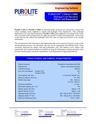 Co-flow regeneration - Purolite