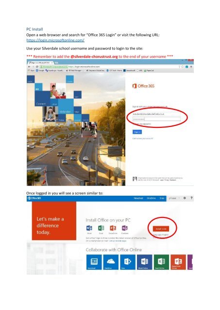 Microsoft Office 365 Install