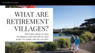 What are Retirement Villages_