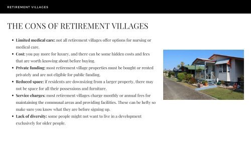 What are Retirement Villages?