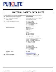 MATERIAL SAFETY DATA SHEET - Purolite.com