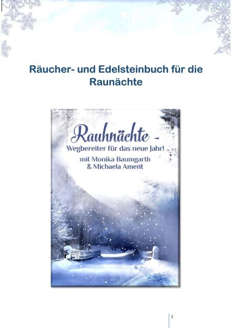 Räucher und Edelstein Buch für die Rauhnächte mit Monika und Michaela