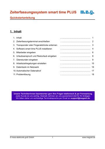 Zeiterfassungssystem smart time PLUS - Mess-elektronik-groß GmbH